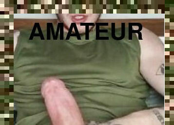 énorme, masturbation, amateur, énorme-bite, gay, solo, musclé, minet, tatouage, bite