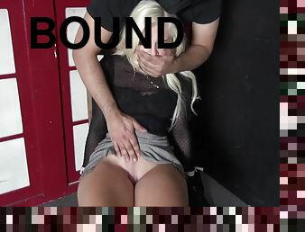 bdsm, ligotée, blonde, fétiche, bâillonnement, bondage, humiliation