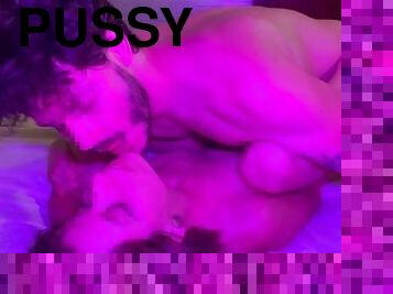 cona-pussy, babes, beijando, colégio, molhado, pénis