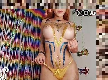 cul, gros-nichons, masturbation, fête, amateur, branlette, brésil, rousse, secousses, seins