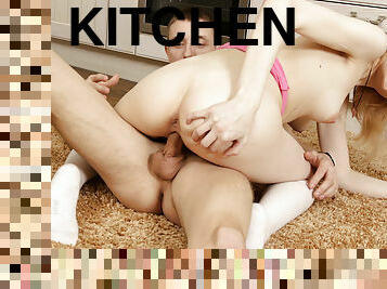 Teeny Lovers - Milka - Teeny fucking on kitchen rug