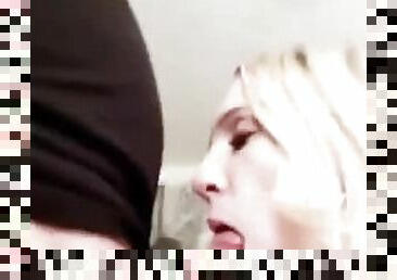 Blonde wife tasting me