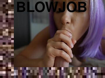 Slow Gagging Deep Blowjob Cum In Throat