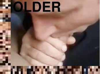 Teen getting cock Sucked by older man