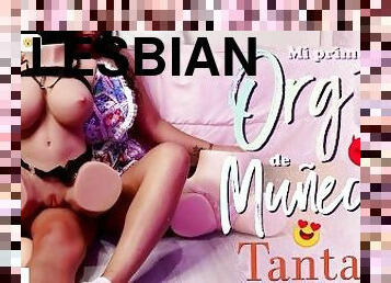 mastubasi, orgasme, vagina-pussy, muncrat, lesbian-lesbian, bertiga, berambut-merah, boneka-cantik