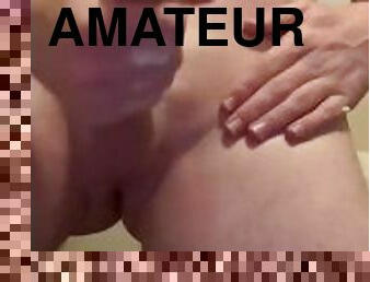 masturbation, amateur, ejaculation-sur-le-corps, énorme-bite, branlette, solo, bite