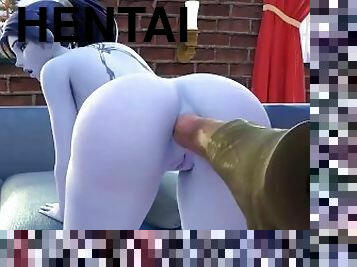 anal, mulher-madura, mãe, anime, hentai, máquinas, dildo, mãe-mother, 3d, sozinho