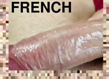 [DIRTY TALK] French guy makes his SLAVE fingering herself while JERKING OFF (orgasm motivation)
