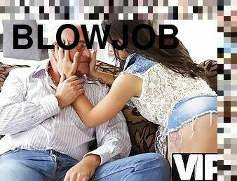 VIP4K. Old guy promises tired girl money in exchange for anal hookup