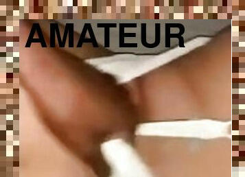 cul, levrette, amateur, anal, ébène, énorme-bite, milf, ejaculation-interne, doigtage, point-de-vue