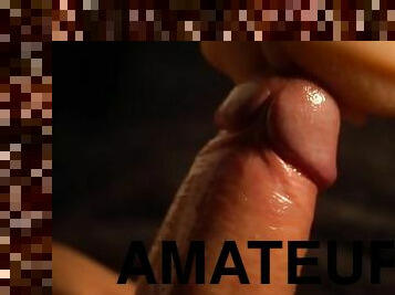 onani, amatør, cumshot, stor-pikk, handjob, cum, alene, hvit, pikk