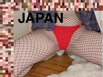 asiatique, papa, écolière, étudiante, babes, ados, japonais, pieds, résille, hentai