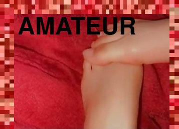 amateur, ados, pieds, solo, orteils