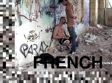 MIKE sexy muscle frenchj bottom fucked outdoor by straight boy fro madrid