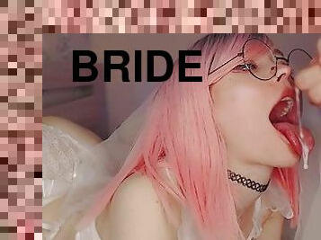 THE BRIDE CHEATED ON HER HUSBAND WITH HIS BEST FRIEND AND GOT CUM ON AHEGAO FACE