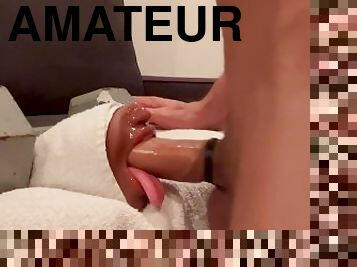 chatte-pussy, amateur, ejaculation-sur-le-corps, énorme-bite, jouet, ejaculation, pute, massive, solo, bite