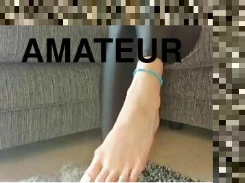 amateur, ados, pieds, britannique, fétiche, orteils