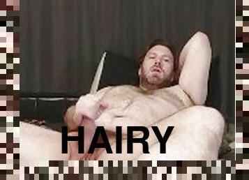Thick Hairy Bear Edging and Cumshot