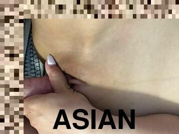 Asian Kaiya Lei puts a BWC in her perfect tight little pussy.