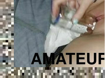 bouteille, masturbation, orgasme, chatte-pussy, amateur, jouet, voiture, pute, fétiche, solo