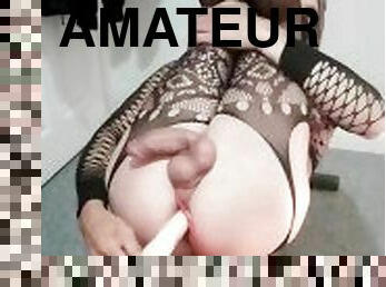 amatör, anal, tight, dildo, rumpa-butt