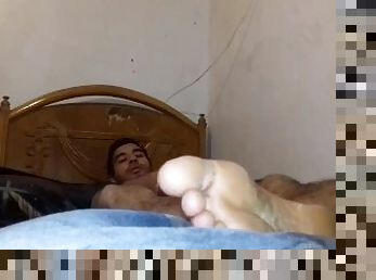 Guy fucking another gay one after having mutual orgasm on bed