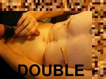 Double Cum on the Tummy Tum (small loads but the double orgasm felt nice.)