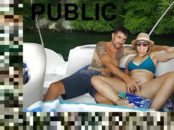 Public Amateur Sex Fun On Boat Public Voyeur Part1