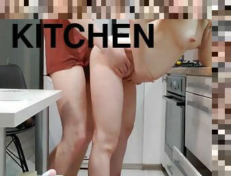 Kitchen Doggy Sex With Pregnant Roommate