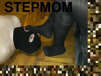 Dominant Stepmom Orders To Kiss Her Legs. Footfetish
