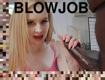 Blonde bimbo Baby Kxtten takes good care of BBC