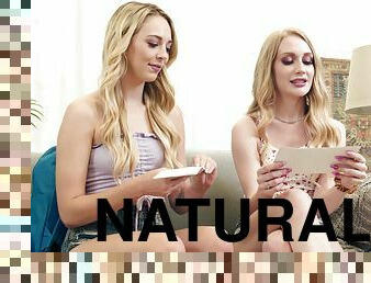 Lovely blondes Lily Larimar and Emma Starletto eat pussy in 69 position