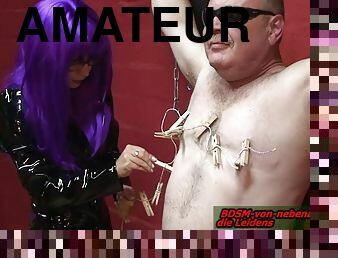 amatør, tysk, bdsm, fetish, latex, dominans, femidom