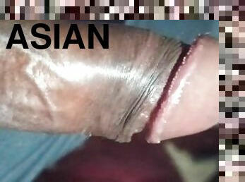 asiatisk, storatuttar, masturbation, kvinnligt-sprut, amatör, cumshot, gigantisk-kuk, avrunkning, creampie, juckande