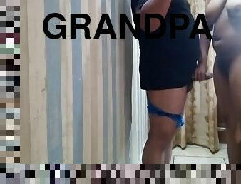 In Bathroom With Grandpa