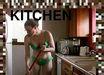 Jen Cleans The Kitchen