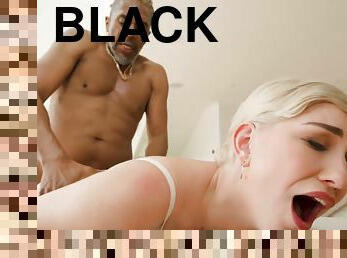 cul, gros-nichons, énorme-bite, interracial, black, blonde, tatouage