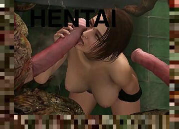 Resident Evil - Jill gets fucked by monsters