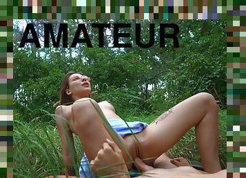 Amateur sex in nature with young JuliAleXXX