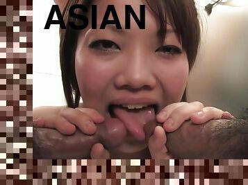 asiático, peluda, cona-pussy, japonesa, gangue, penetração-de-braço, morena