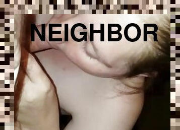 Bareback threesome with neighbor