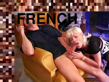 My sexy pierced french granny gets her pussy pierced with anal