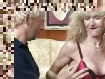 Pierced pussy Dutch blonde MILFs anal sex experience