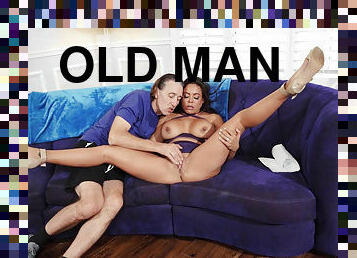 Luna Star is thirsty for sex with an old man