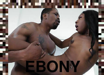 Ebony babe Amari Anne workout session turns into hot steamy sex