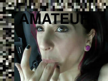 Joanna Angel masturbates in a new car