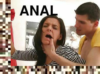 traseiros, anal, adolescente, pizza