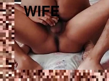 Sri lankan slut wife fucked with big dildo and hubbys cock at once