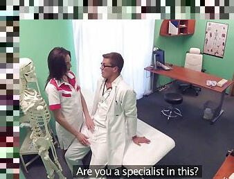 Medical school student minx sucks and fucks to get intern job