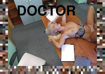 chatte-pussy, médecin, pornstar, hôpital, bureau